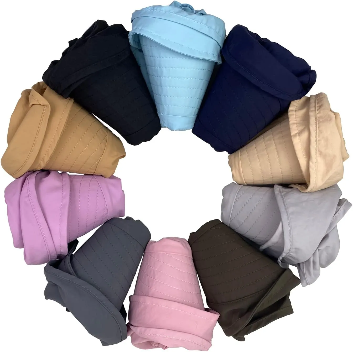 Women Sun Hats UV Protection Wide Brim Foldable Ponytail Hole Beach Hats with Neck Cover for Gardening