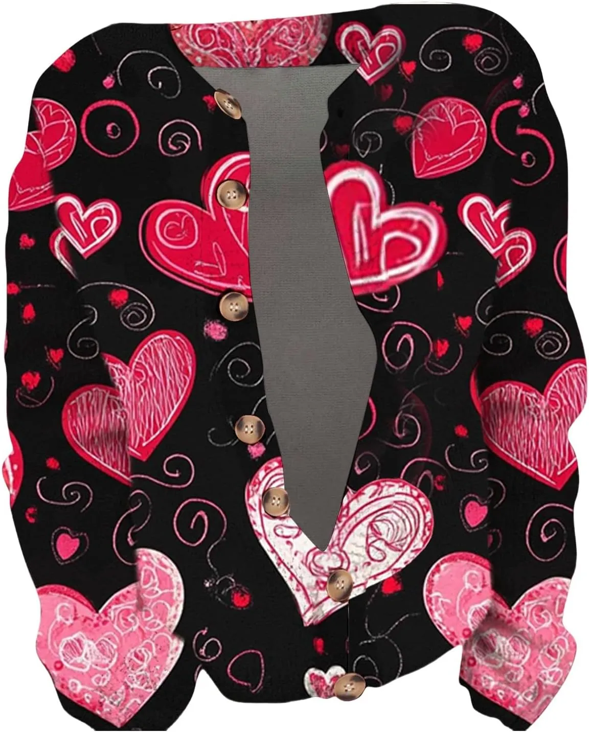 Womens Chunky Cardigan Cable Knit Sweaters for Women 2025 Trendy Love Heart Y2K Knitted Outerwear