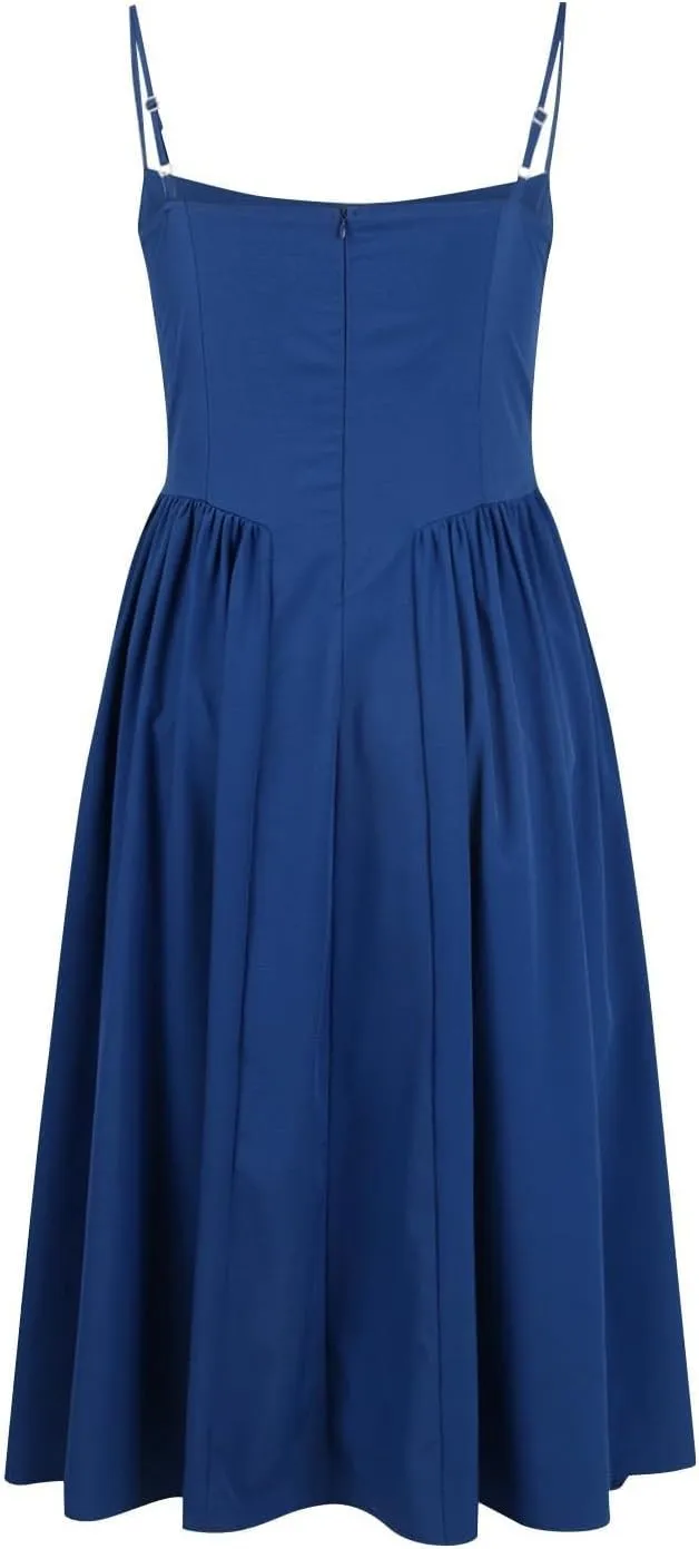 Womens Corset Dress Sexy Thigh Spaghetti Strap Bustier Elegant Midi Low Cut Formal Boho Dresses with Pockets