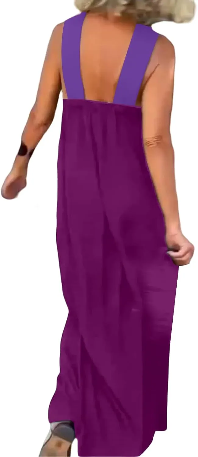 Womens Halter Neck Dress Criss Cross Sleeveless Backless Maxi Dress Summer Casual Sexy Boho A Line Dresses