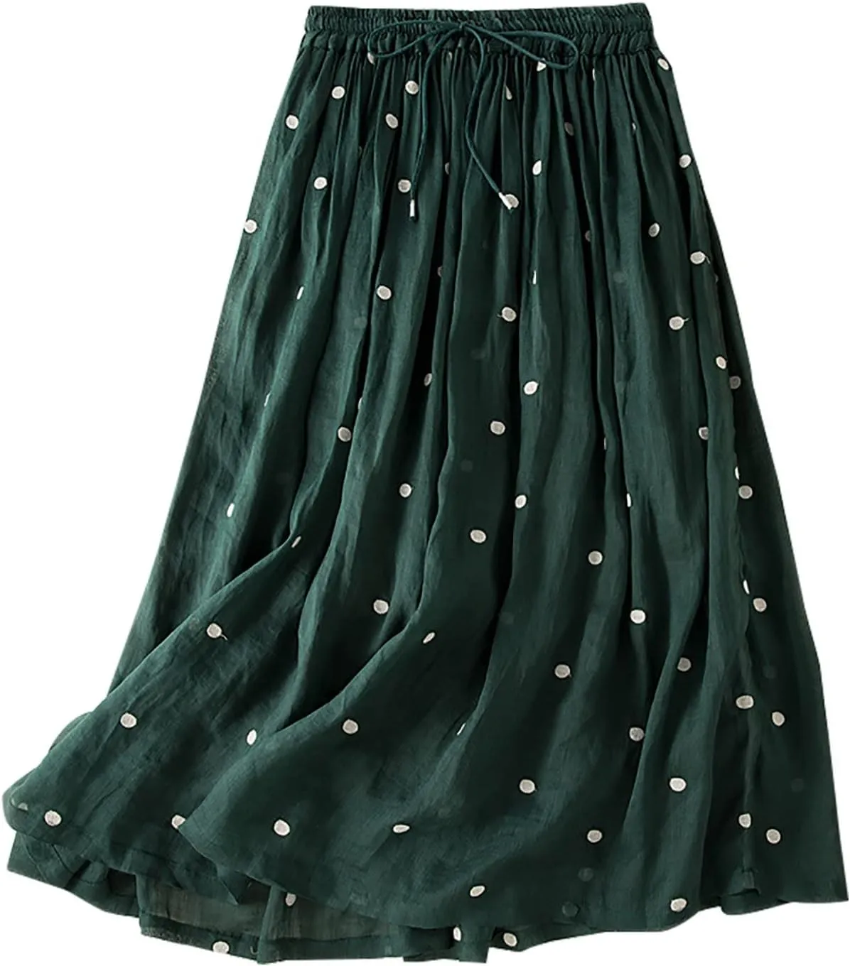 Women's High Cut Tie Knot Polka Dot Maxi Long Midi Mini Petite Skirts Loose Fit Skirt for Women Linen Skirts 2025