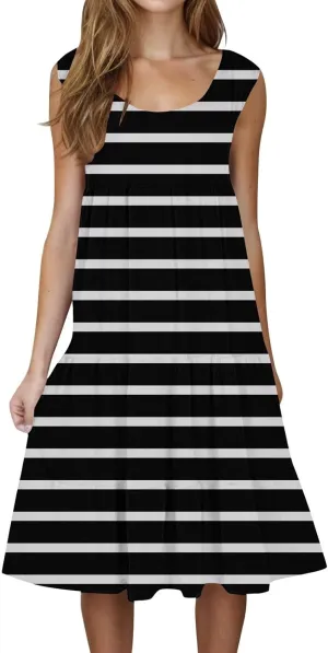 Womens Linen Dress Summer Dresses for Women Plus Size Beach Dress Casual Sundresses Sexy Sleeveless Dress Flowy Midi