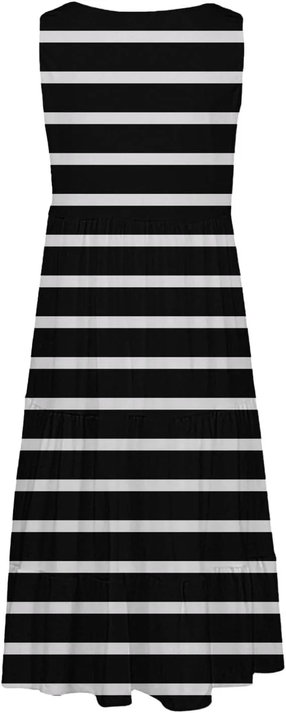 Womens Linen Dress Summer Dresses for Women Plus Size Beach Dress Casual Sundresses Sexy Sleeveless Dress Flowy Midi