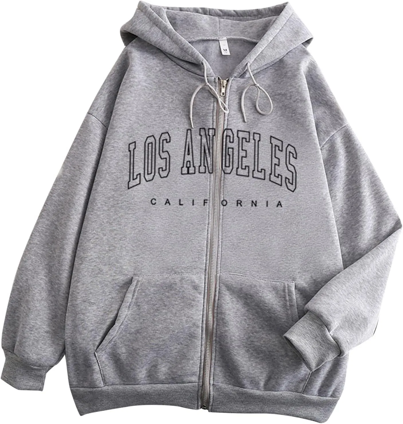 Womens Los Angeles California Comfort Hoodies Letter Zipper Up Workou Graphic Hooded Sweatshirts for Teens Zip Up Y2K