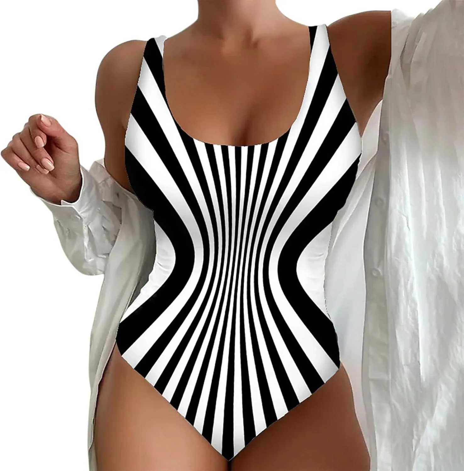 Women's One Piece Swimsuits Bathing Suit for Women with Bikini Maxi Wrap Skirts 2 Floral Print Fashion Swimsuit