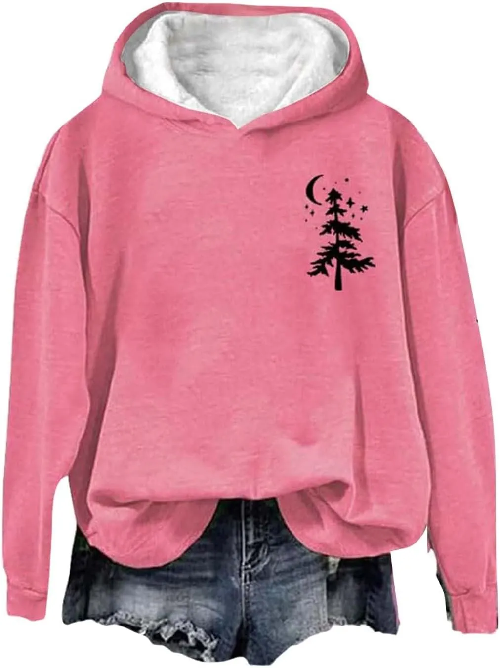 Womens Oversized Hoodies Sweatshirts Women's Check Zipper Hoodie Long Sleeved Hoodie Pullover Tops Loose Hooded