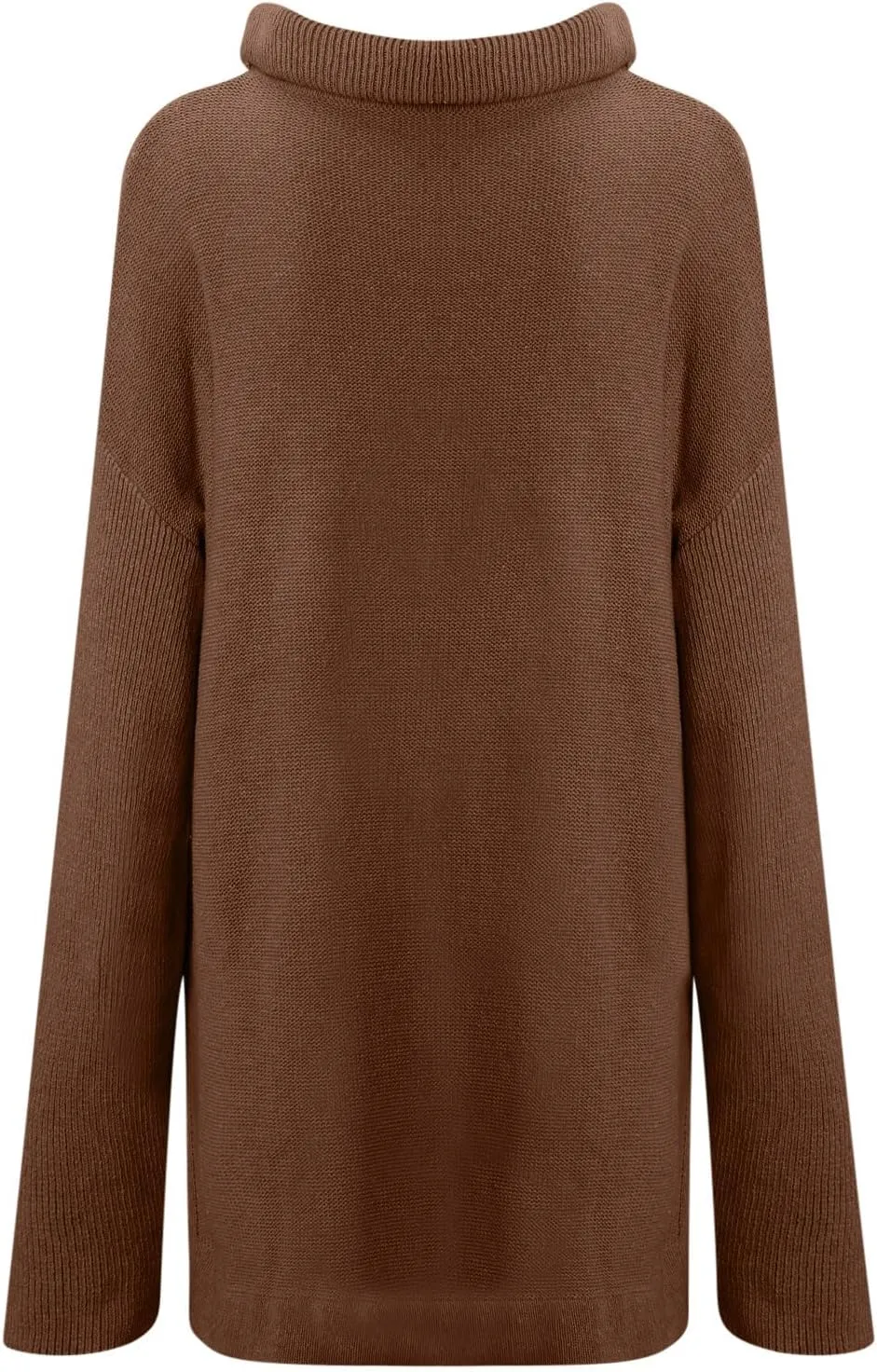 Women's Oversized Turtleneck Batwing Sleeve Split Casual Loose Knit Tunic Pullover Sweater Tops 2024 Fall Outfits