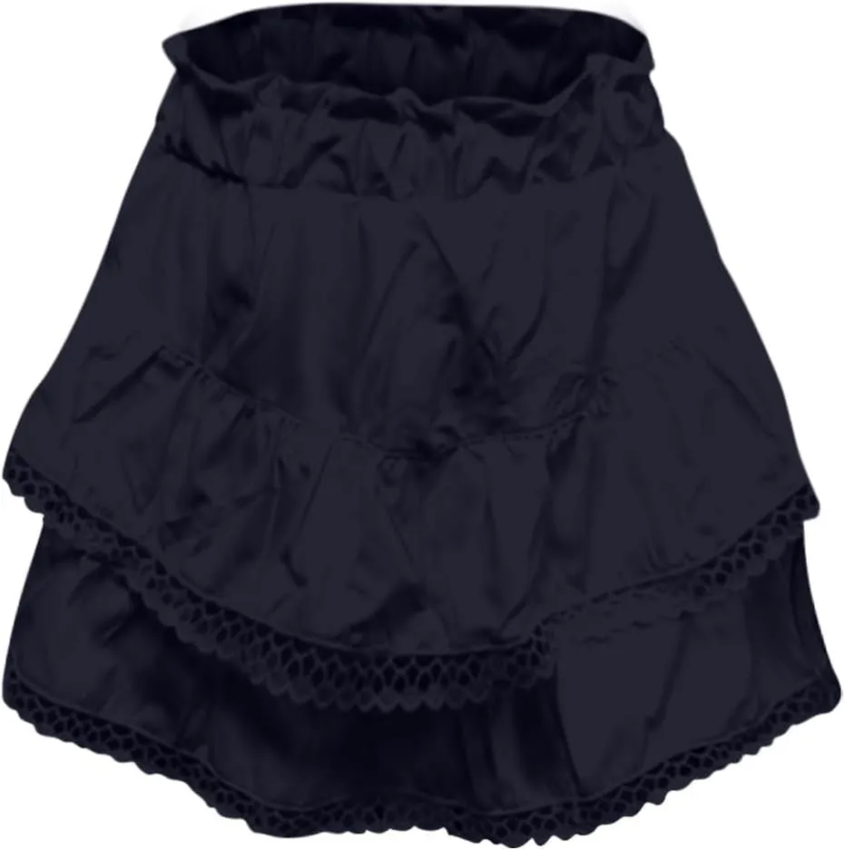 Women's Skirts Trendy 2025 Summer Casual Loose Elastic Waist Solid Color Pleated Sun Tennis Beach Skirt, S-2XL