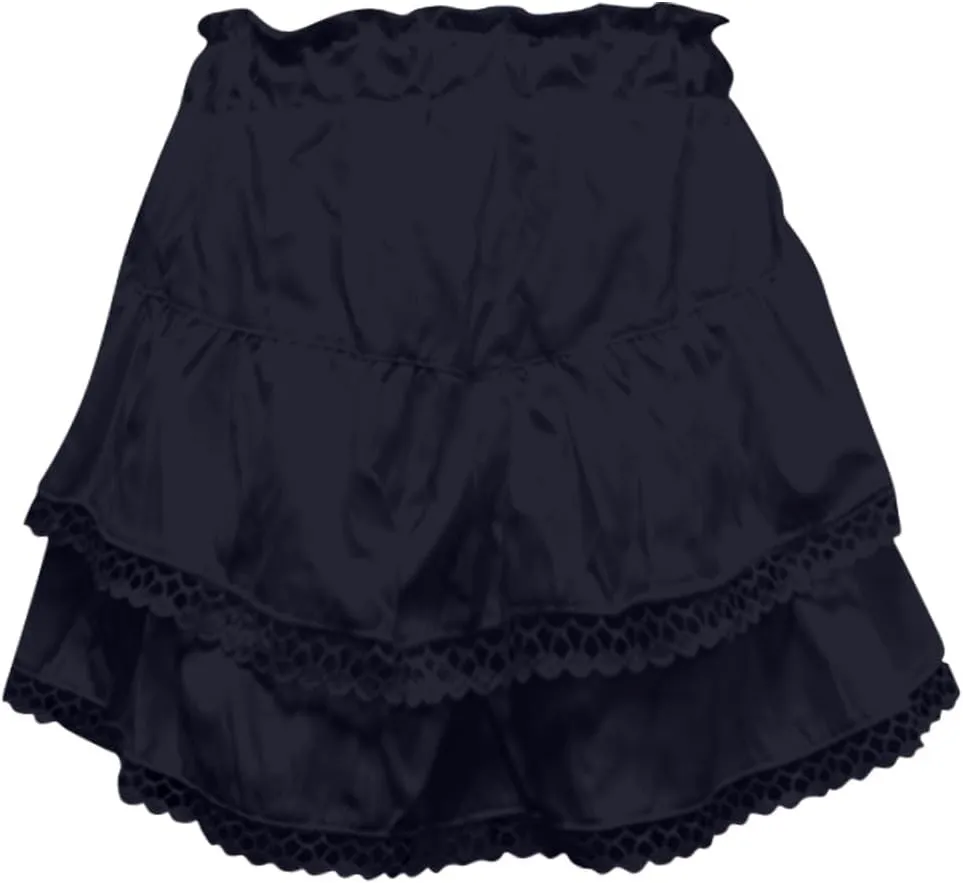 Women's Skirts Trendy 2025 Summer Casual Loose Elastic Waist Solid Color Pleated Sun Tennis Beach Skirt, S-2XL