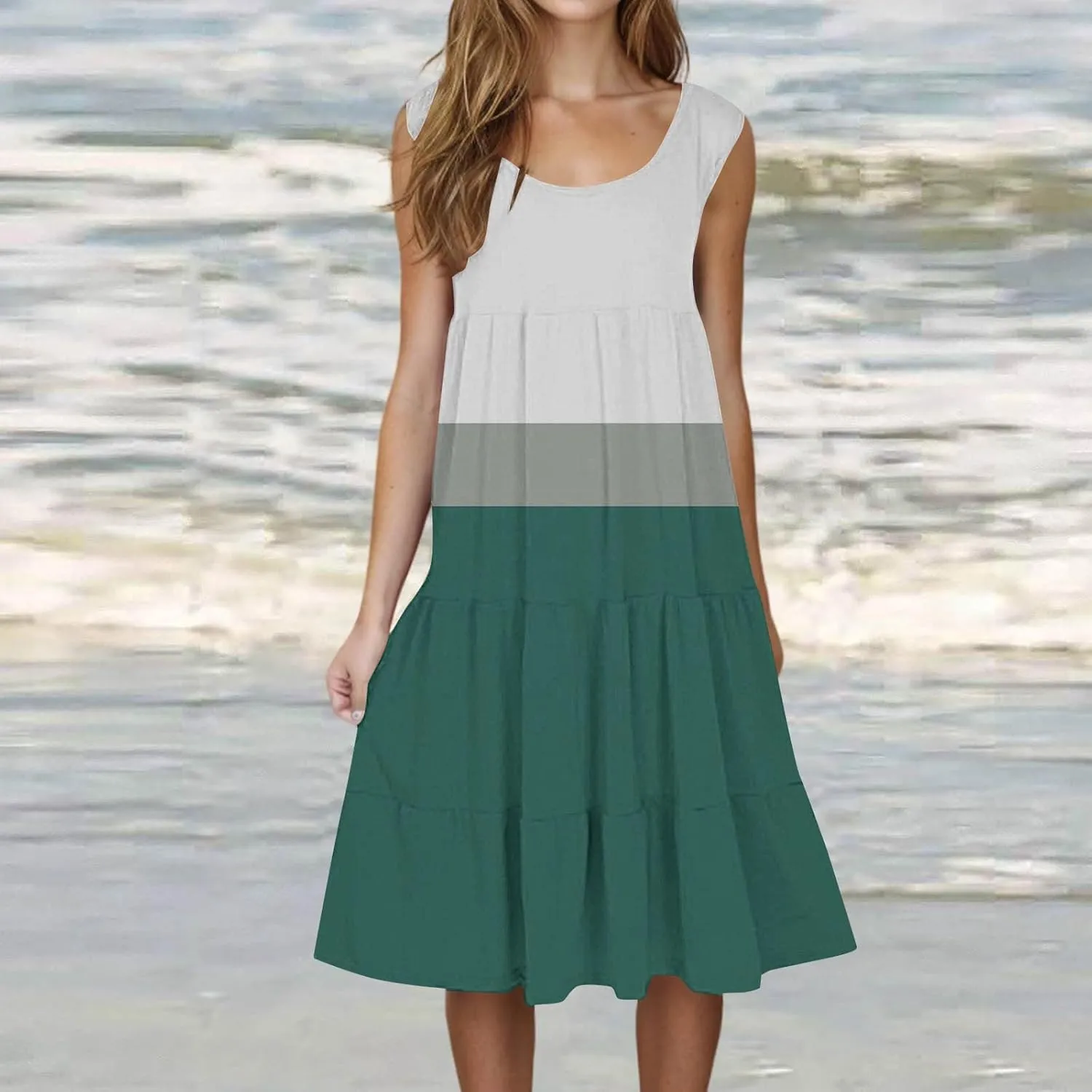 Womens Summer Dresses Summer Dresses for Women Plus Size Beach Dress Casual Sundresses Sexy Sleeveless Dress Flowy