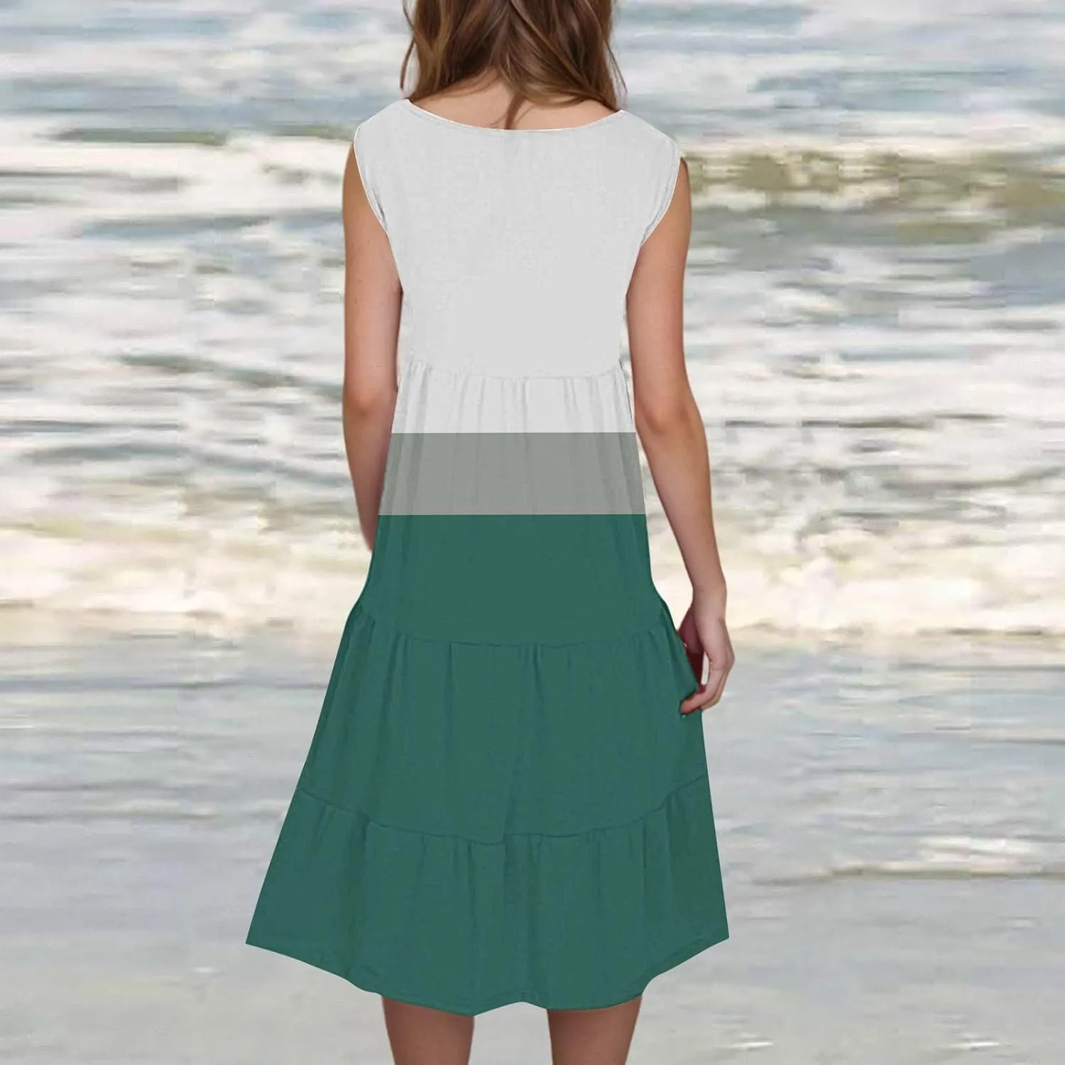 Womens Summer Dresses Summer Dresses for Women Plus Size Beach Dress Casual Sundresses Sexy Sleeveless Dress Flowy