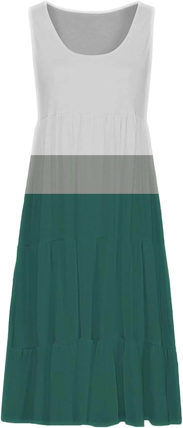Womens Summer Dresses Summer Dresses for Women Plus Size Beach Dress Casual Sundresses Sexy Sleeveless Dress Flowy