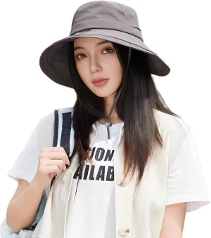 Womens Sun Hat with Ponytail Hole Beach Summer Hat Wide Brim Packable Gardening Hats