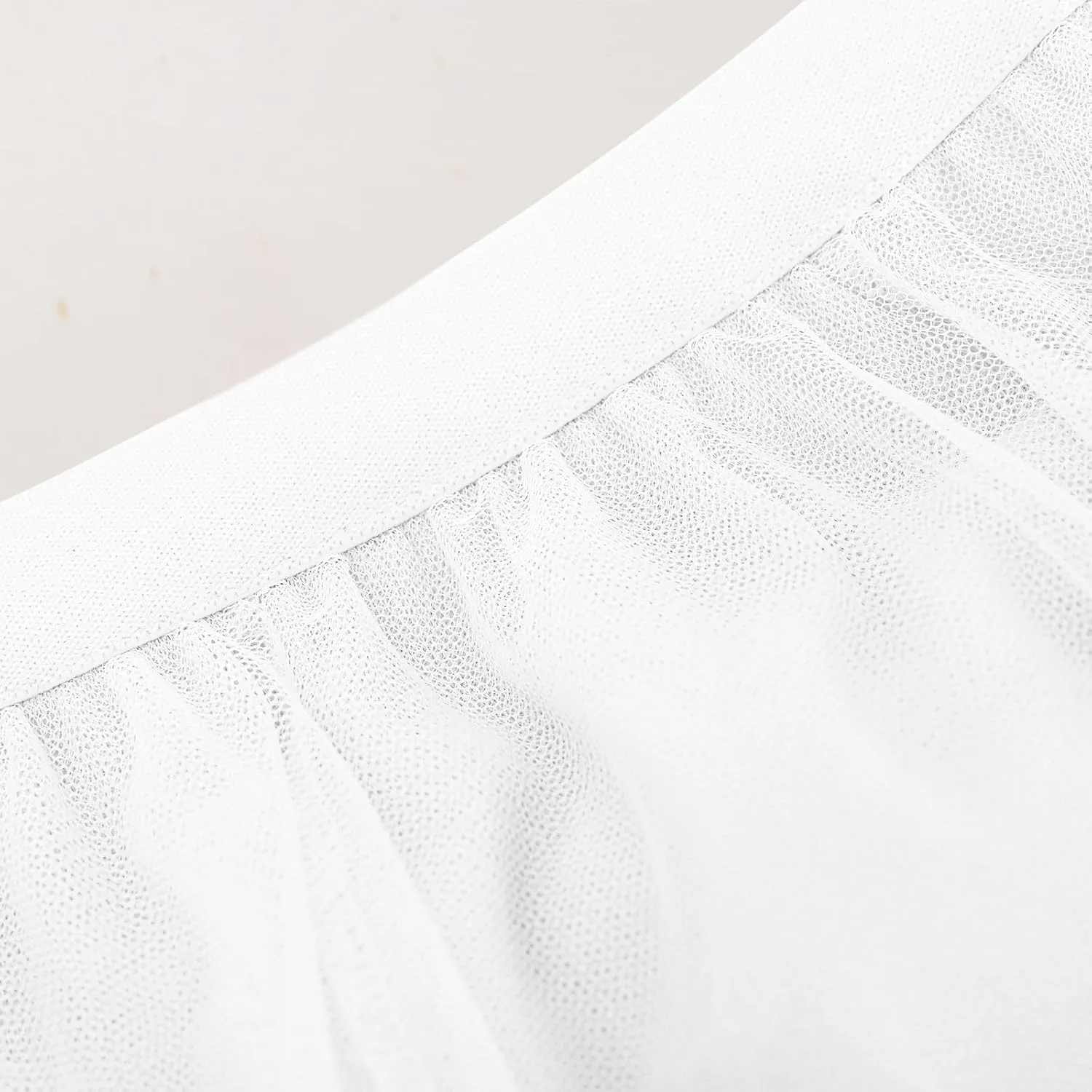 Womens Tulle Skirt Solid Color Elastic High Waist Pleated Mesh Flowy A-Line Skirts Summer Midi Skort