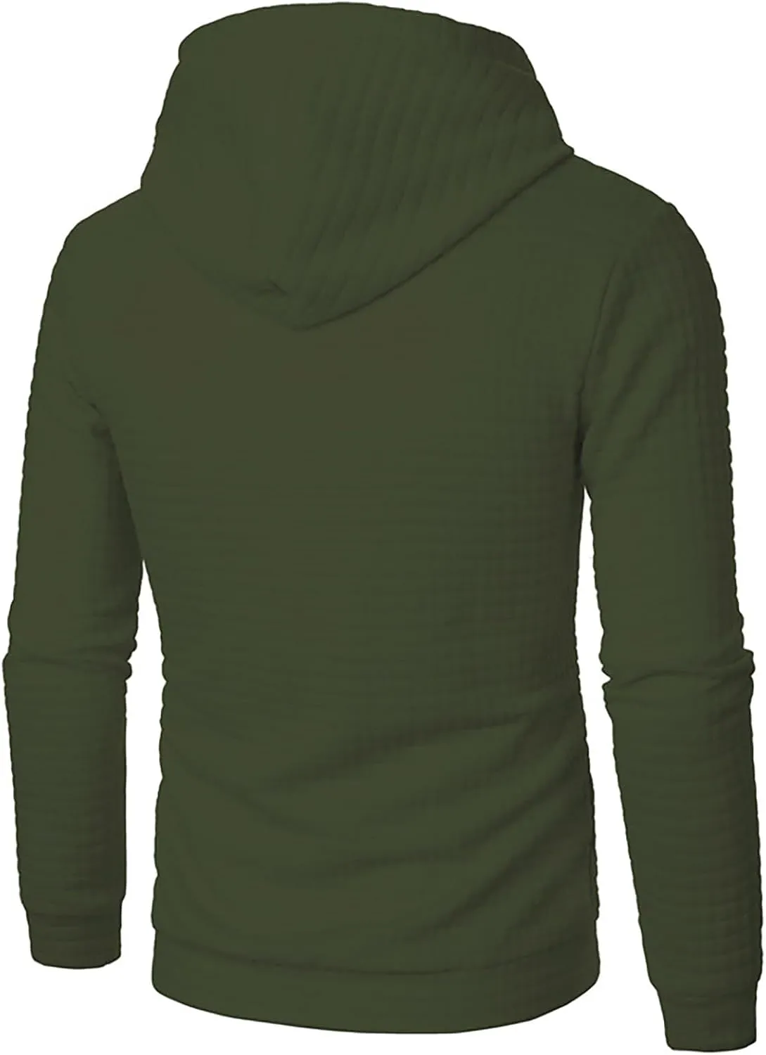 Ymosrh Mens Fashion Hoodie Pullover Sweatshirts Long Sleeve Solid Color Plaid Jacquard Hoodies Casual Drawstring Tops, S-XL
