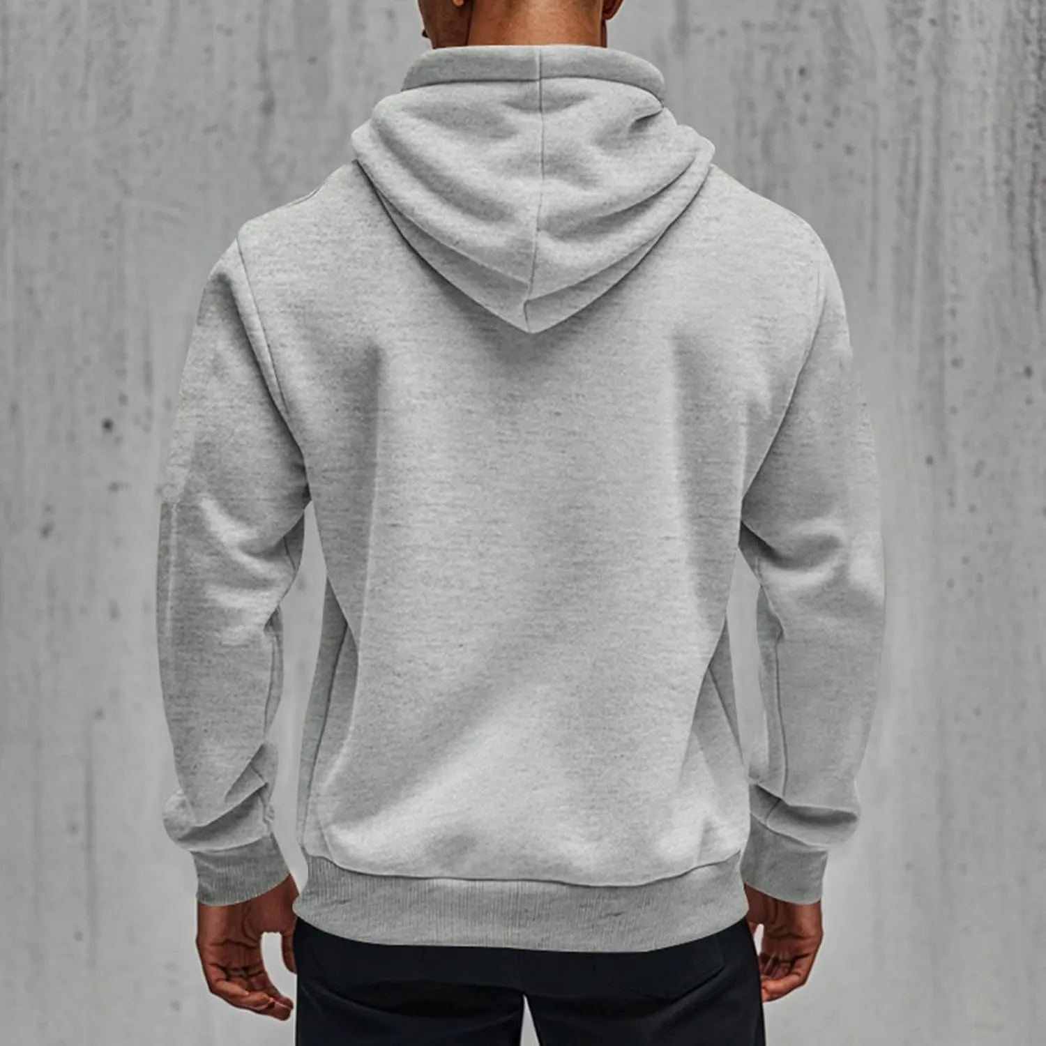 Zip Up Tactical Hoodies for Men Loose Fit Workout Fleece Jacket Big and Tall Cotton Hooded Sweatshirt with Pockets
