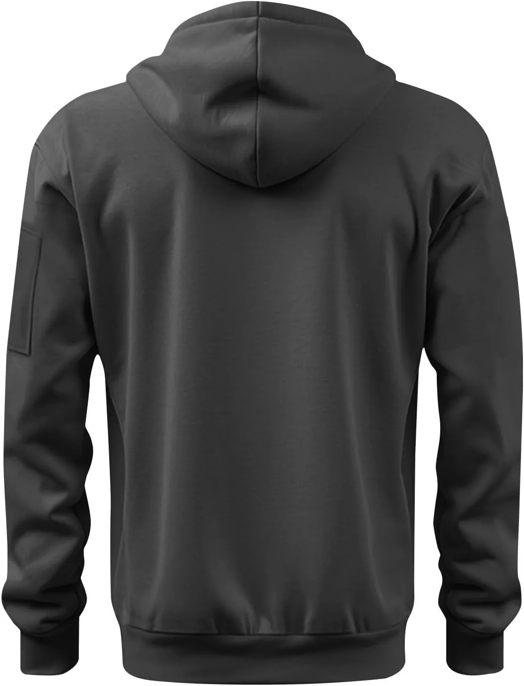 Zip Up Tactical Hoodies for Men Loose Fit Workout Fleece Jacket Big and Tall Cotton Hooded Sweatshirt with Pockets