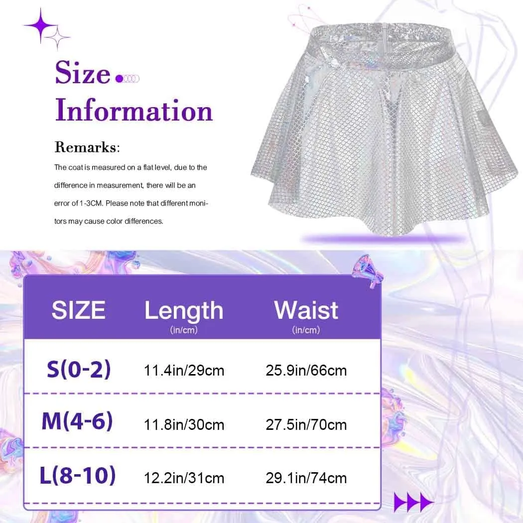 Zoestar Sheer Mini Skirt Clear Pleated Skirts for Women