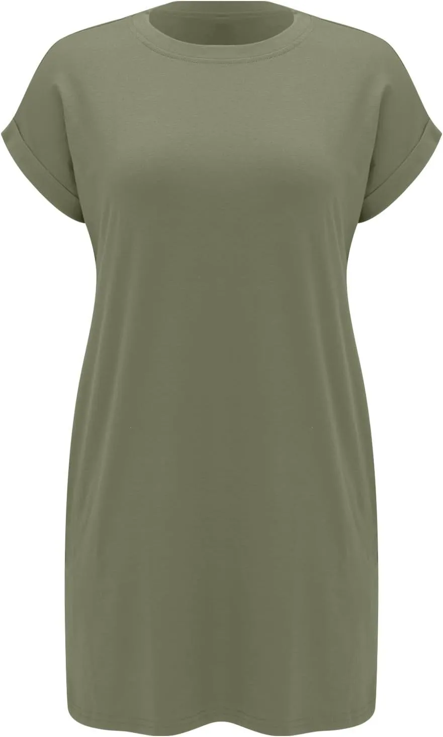 ZYXTIM Women's Casual Summer Short Sleeve T Shirts Dress Cotton Soft Comfy Lounge Nightgown Loose Basic Dresses with Pockets